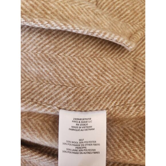 NWT Veronica Beard Women's Roberta OverSize Wrap Coat Size S Camel/Ivory #2N438 - Picture 15 of 16